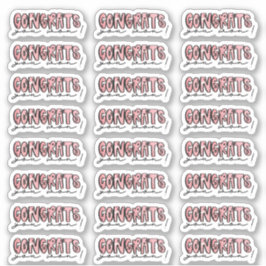 Gefeliciteerd, je hebt gewonnen! - WATERVERF STICK Sticker