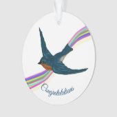 "Gefeliciteerd, je hebt het aangedurfd, je hebt ge Ornament (voorkant)