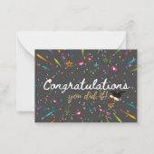 Gefeliciteerd, je hebt het Afstuderen gedaan Notitiekaartje (Voorkant)