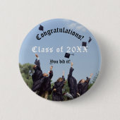 Gefeliciteerd, je hebt het Afstuderen gedaan Ronde Button 5,7 Cm (Voorkant)