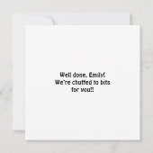 Gefeliciteerd je hebt het Cartoon uil Humor genage Kaart (Achterkant)