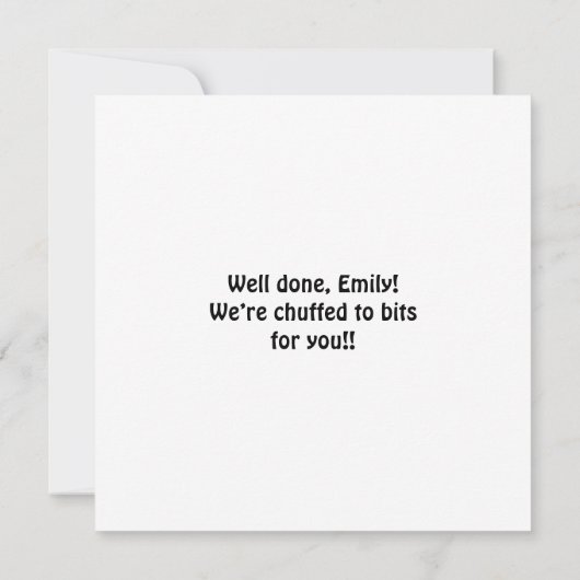 Gefeliciteerd je hebt het Cartoon uil Humor genage Kaart (Achterkant)