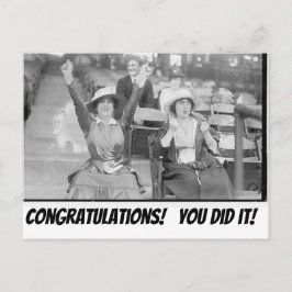 Gefeliciteerd! Je hebt het gedaan! Briefkaart