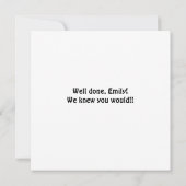 Gefeliciteerd, je hebt het gedaan Cartoon Franse B Kaart (Achterkant)