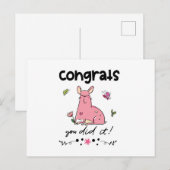 Gefeliciteerd, je hebt het gedaan Grappige Cartoon Briefkaart (Voorkant / Achterkant)