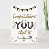 Gefeliciteerd, je hebt het gehaald, afstuderen kaart (Voorkant)