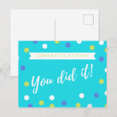 Gefeliciteerd Je Hebt Het Geklaard Briefkaart (Voorkant / Achterkant)