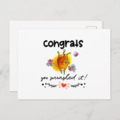 Gefeliciteerd, je hebt het Schattigee Cat Cartoon  Briefkaart (Voorkant / Achterkant)