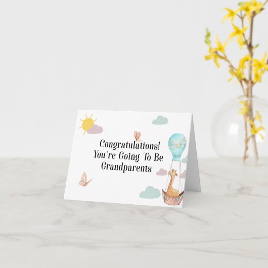 Gefeliciteerd, je wordt grootouders kaart (Gele Bloem)