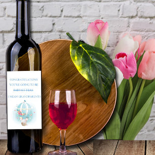 Gefeliciteerd, je wordt grootouders wijn etiket