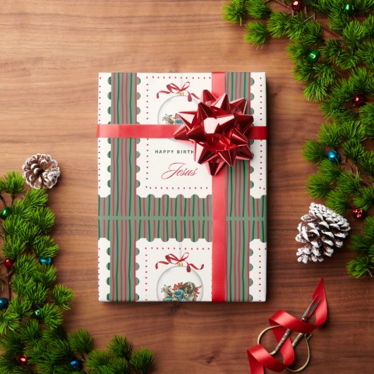 "Gefeliciteerd Jezus' - Kerst op basis van geloof Cadeaupapier (Feestdagen Geschenken)