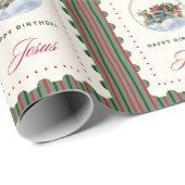 "Gefeliciteerd Jezus' - Kerst op basis van geloof Cadeaupapier (Rol Hoek)