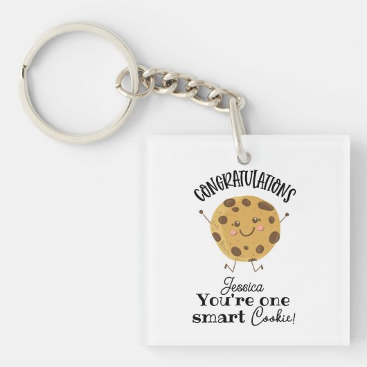 Gefeliciteerd, jij bent een slimme cookie    sleutelhanger (voorkant)