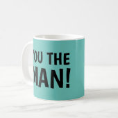 GEFELICITEERD! JIJ HET MAN! Cartoon Cat Koffiemok (Voorkant links)