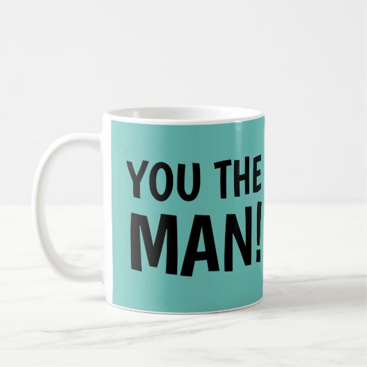 GEFELICITEERD! JIJ HET MAN! Cartoon Cat Koffiemok (Links)