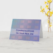 Gefeliciteerd Job pastel blauw Kaart (Gele Bloem)