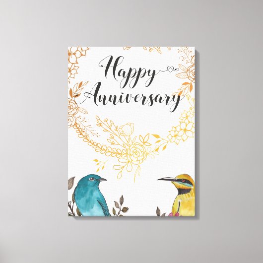 Gefeliciteerd Jubileum met huwelijk man Canvas Afdruk (Voorkant)