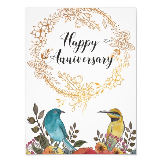 Gefeliciteerd Jubileum met huwelijk man Foto Afdruk (Voorkant)