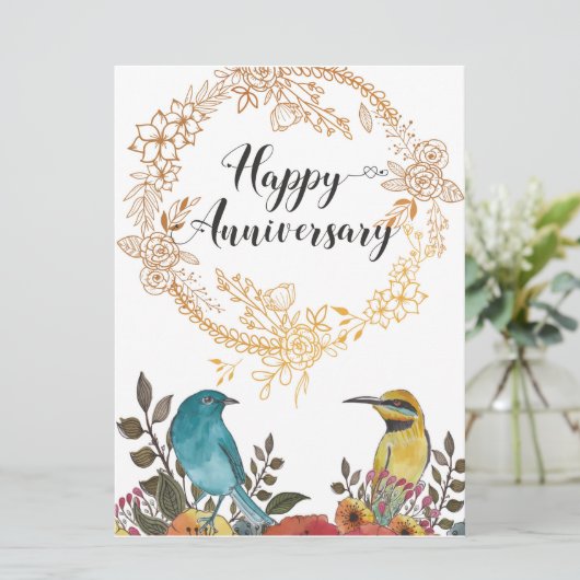 Gefeliciteerd Jubileum met huwelijk man Kaart (Staand voorkant)