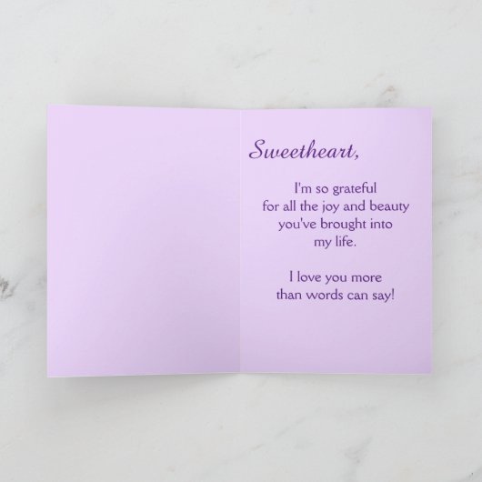 Gefeliciteerd Jubileum voor mijn liefje Romantiek Kaart (Binnen)