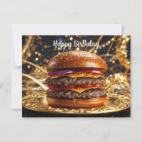 Gefeliciteerd Juicy Hamburger op het Bord 