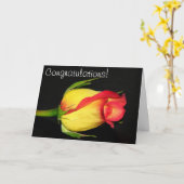 Gefeliciteerd! Kaart (Gele Bloem)