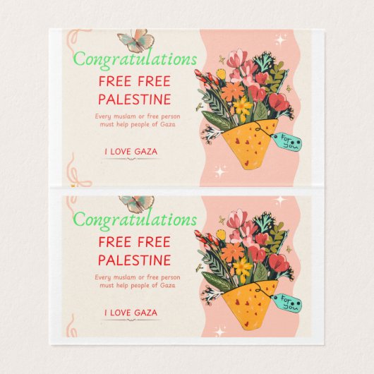 Gefeliciteerd Kaart (Binnenkant ongevouwen)