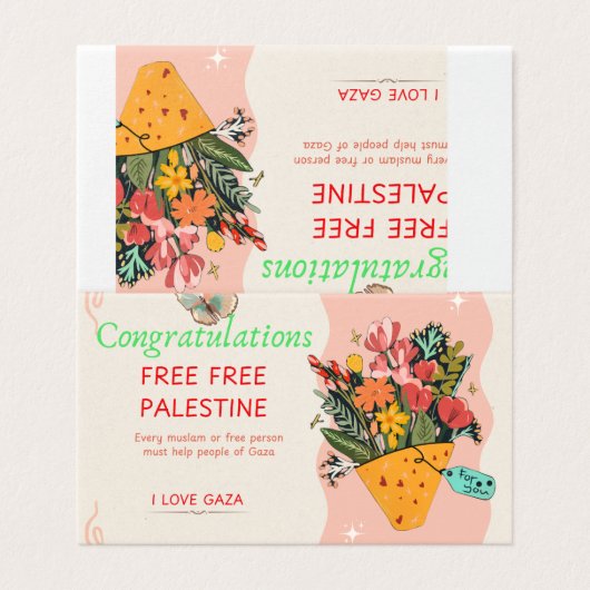 Gefeliciteerd Kaart (Buitenkant ongevouwen)