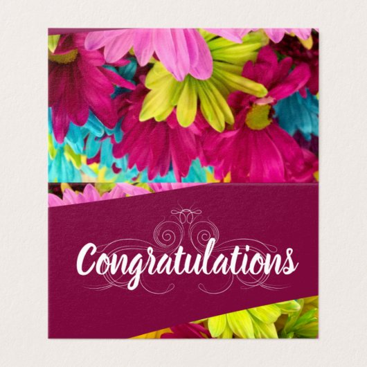 Gefeliciteerd Kaart (Buitenkant ongevouwen)