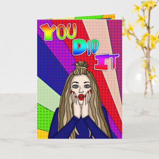 Gefeliciteerd! Kaart (Gele Bloem)