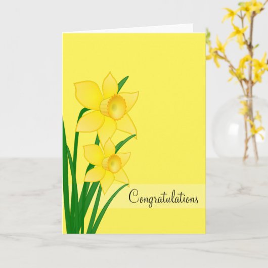 Gefeliciteerd Kaart (Gele Bloem)