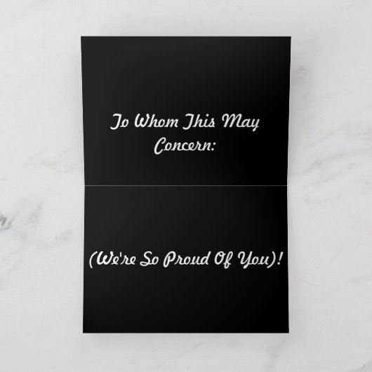 Gefeliciteerd Kaart (Binnen)