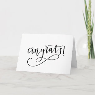 Gefeliciteerd Kaart - Black Calligraphy Design