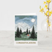 Gefeliciteerd Kaart Camp in the Mountains (Gele Bloem)