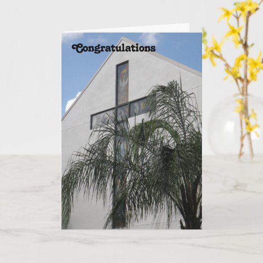 Gefeliciteerd Kaart Deacon (Gele Bloem)