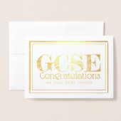 Gefeliciteerd kaart GCSE (Voorkant met envelop)
