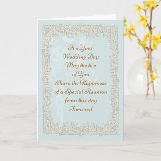 Gefeliciteerd Kaart Gold Faux Lace (Gele Bloem)