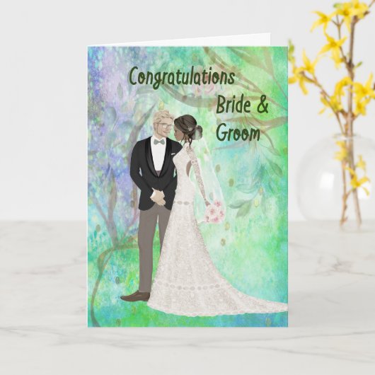 Gefeliciteerd Kaart huwelijk (Gele Bloem)