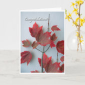 Gefeliciteerd Kaart met herfst esdoorn bladeren (Gele Bloem)