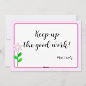 Gefeliciteerd Kaart met Pink Flower (Achterkant)