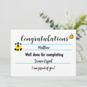 Gefeliciteerd Kaart met Schattige gezicht (Staand voorkant)