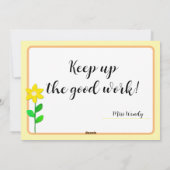 Gefeliciteerd Kaart met Yellow Flower (Achterkant)