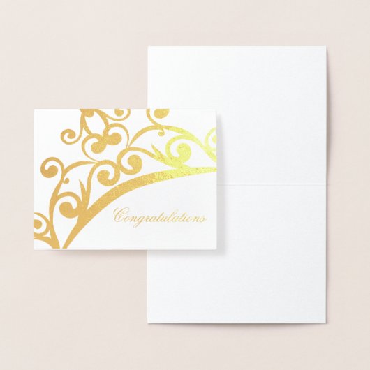 Gefeliciteerd Kaart-Pageant Crown Folie Kaarten (Display)