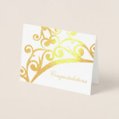 Gefeliciteerd Kaart-Pageant Crown Folie Kaarten (Voorkant)