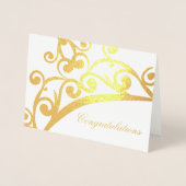 Gefeliciteerd Kaart-Pageant Crown Folie Kaarten (Voorkant)