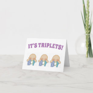 Gefeliciteerd Kaart - Triplets Boys