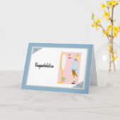 Gefeliciteerd Kaart, verwacht een nieuwe babyteken Kaart (Gele Bloem)