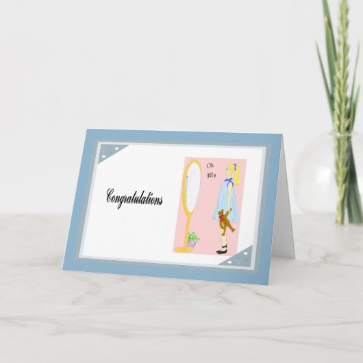 Gefeliciteerd Kaart, verwacht een nieuwe babyteken Kaart (Voorkant)