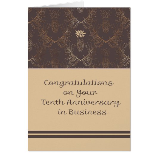 Gefeliciteerd, Kaart voor 10 jaar Business Anniv. (Voorkant)