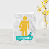 Gefeliciteerd kaart voor de reiziger (Gele Bloem)